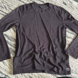 Allbirds Natural Black Long Sleeve Crewneck Tee w/Merino Wool Blend men’s M